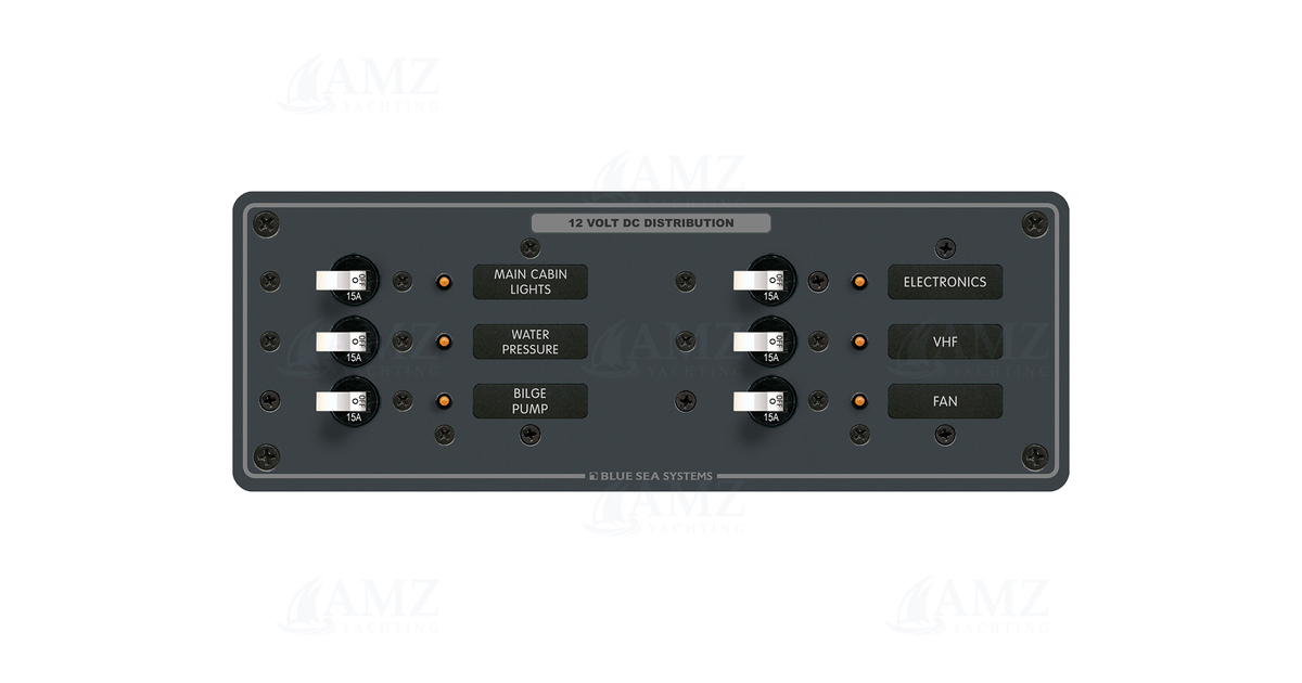 Blue Sea Systems - DC Power Distribution Panel - 6 Position | AMZ eShop