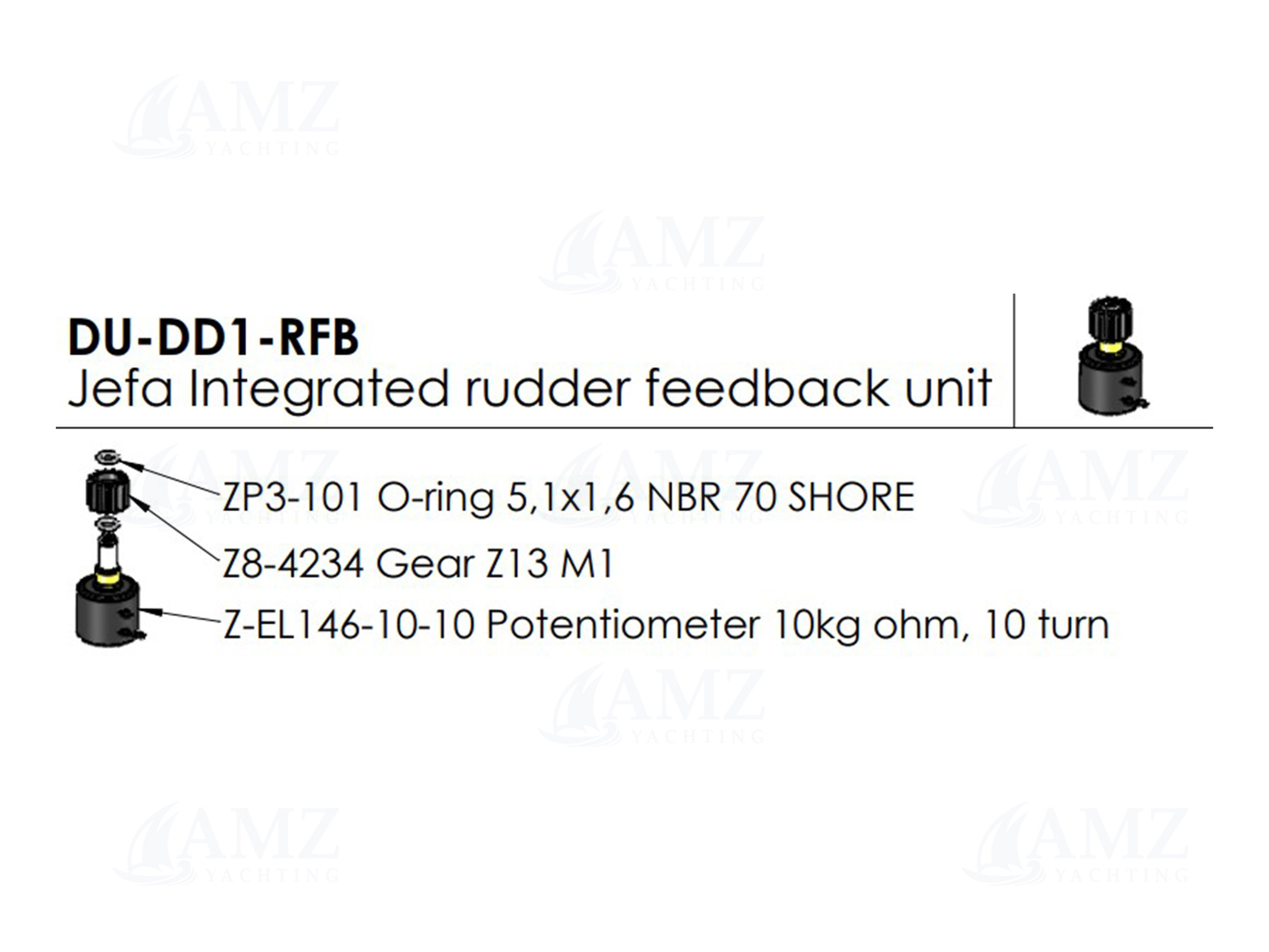 Jefa - Rudder Feedback Unit for DD1/MK2 | AMZ eShop