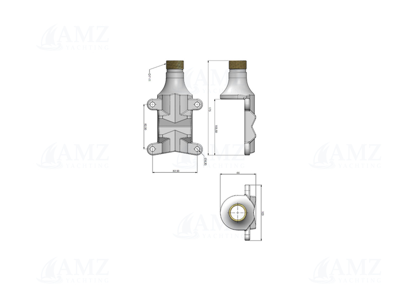 Mast-rail Mount Antenna Bracket