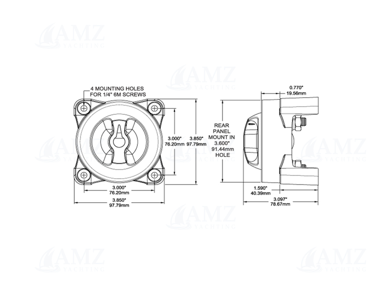 e-Series Selector Battery Switch with AFD