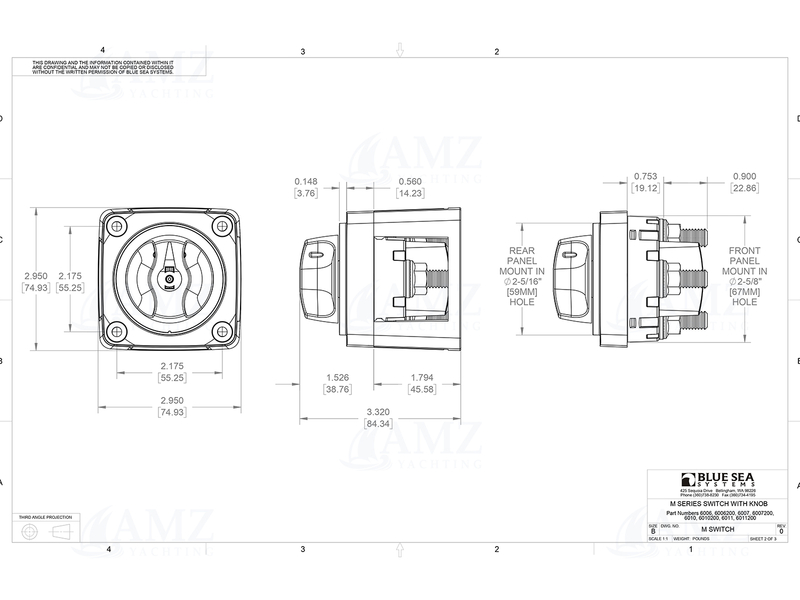 m-Series Mini Dual Circuit Plus Battery Switch