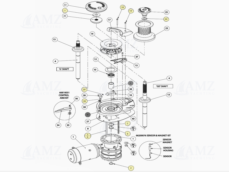 Fastener/Drive Kit for V4/V5 Windlass