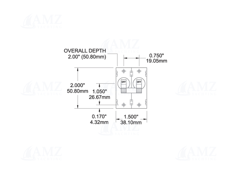 A-Series Toggle Circuit Breaker - Double Pole