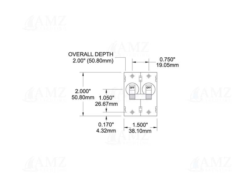 A-Series Toggle Circuit Breaker - Double Pole A-Series Toggle Circuit Breaker - Double Pole