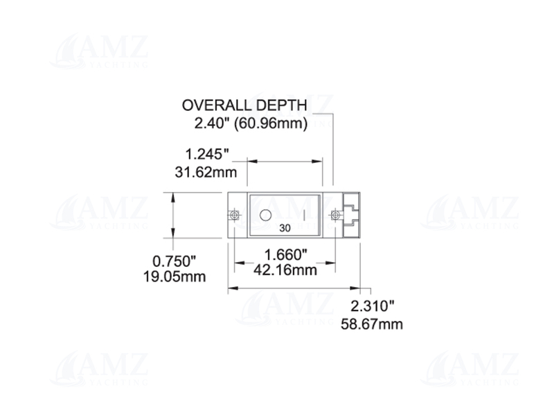 A-Series Flat Rocker Circuit Breaker - Single Pole