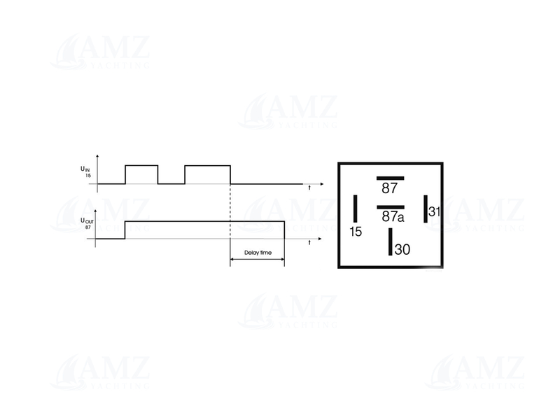 12V/15A Time Relay with Diode