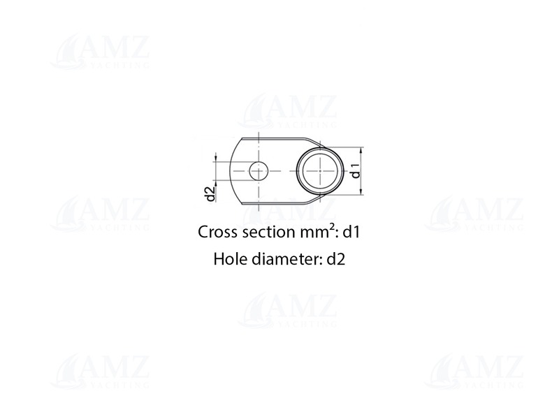 Angled Cable Connector Lugs 10mm²