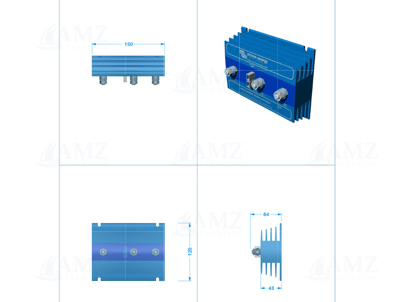 Argodiode Battery Isolator - 160A/2AC