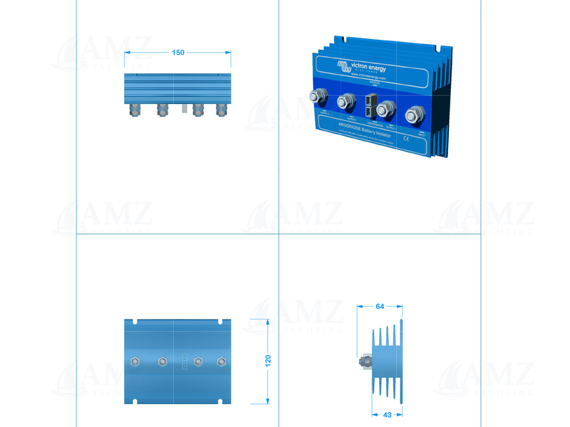 Argodiode Battery Isolator - 140A/3AC