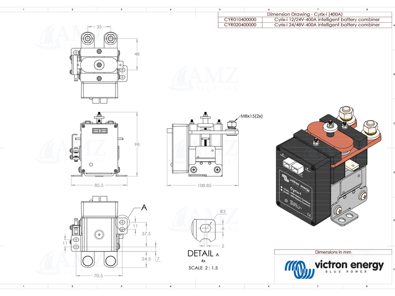 Cyrix-ct Intelligent Battery Combiner - 400A