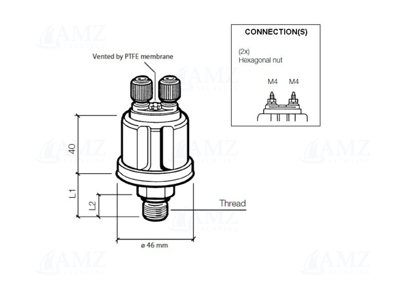 Pressure Sensor 25BAR/350PSI Pressure Sensor 25BAR/350PSI