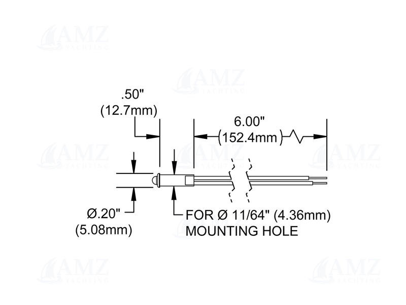 Indicator Light - LED 12/24V DC - Red