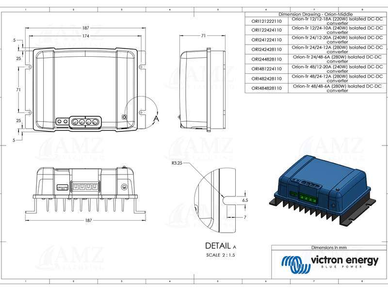 Orion-Tr DC/DC Converter 2412-20