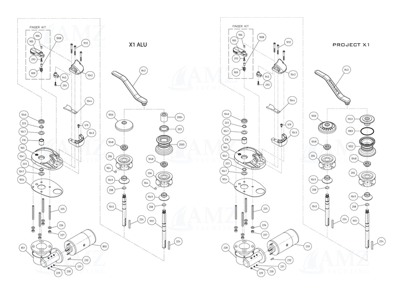 X1 Vertical Windlass Spare Parts